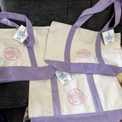 Trader Joe’s LARGE canvas Tote Bag LAVENDER PURPLE 