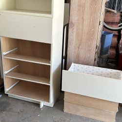 White Solid Wood Dresser