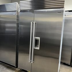 Sub Zero 48”Wide Built In Side By Side Refrigerator Stainless Steel 