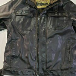 Hawke &  Co Brown Faux Leather Jacket Size 18/20