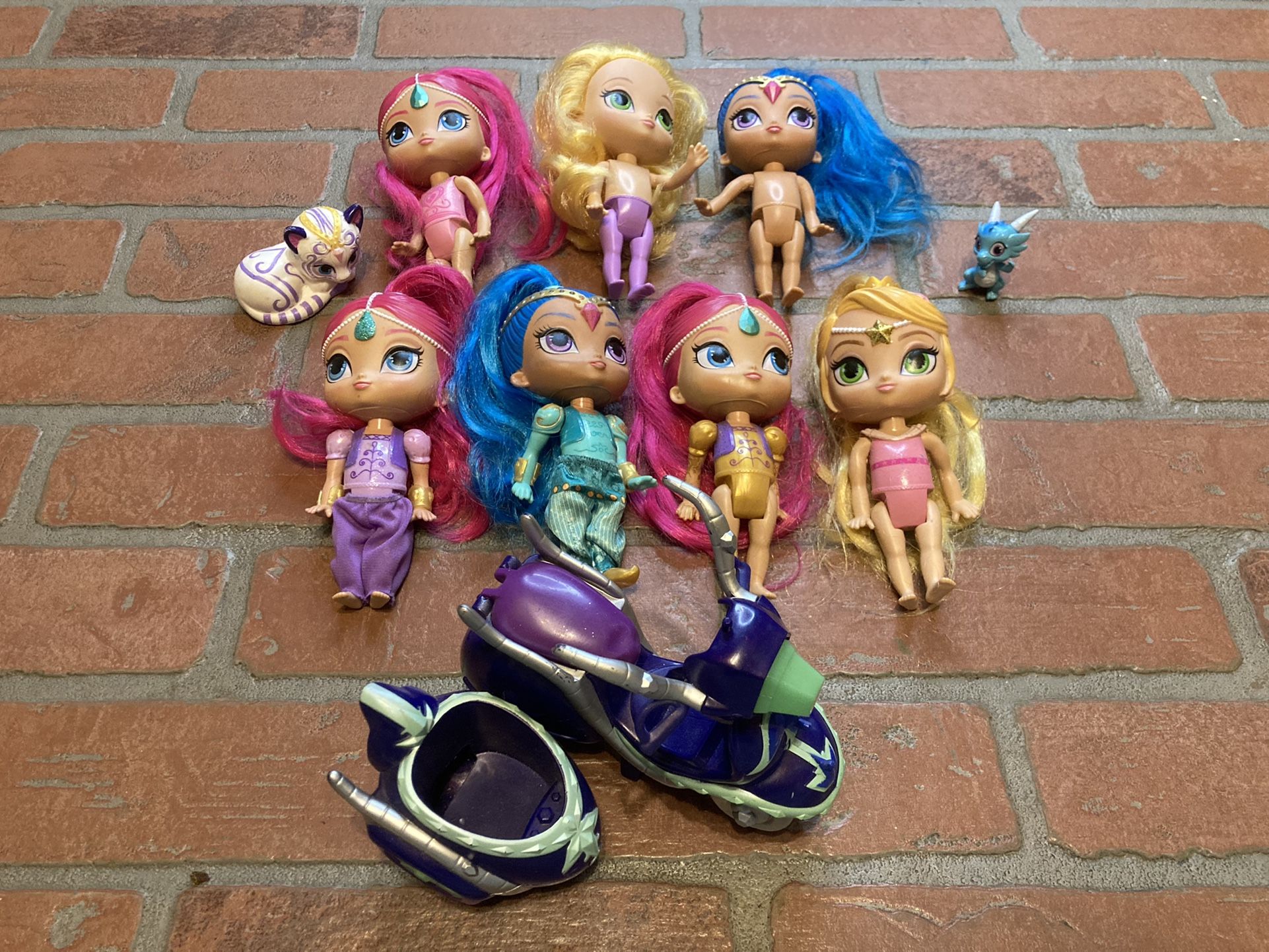 Shimmer And Shine Doll Lot