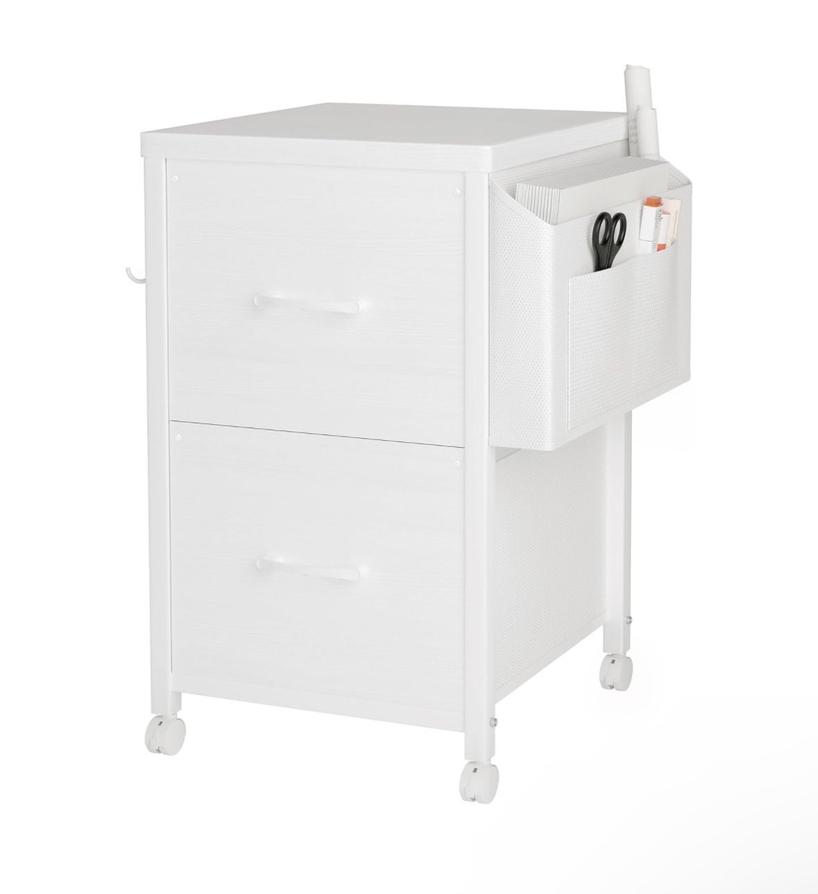 2 Drawer File Cabinet on Wheels for Home Office, Two Drawer Small Filing Cabinets Under Desk Printer