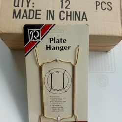 Brass Plate Hangers NEW 12pk