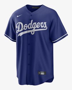 Blue Nike dodgers jersey 