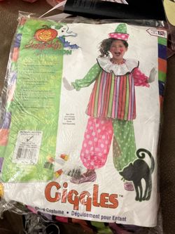 Giggles Child Clown Costume Medium