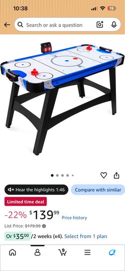 Air hockey table