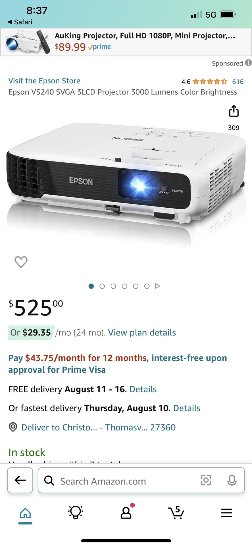 Epson projector