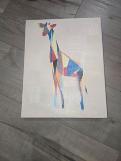 Giraffe canvas paint art