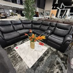  Recliner Sectional With LED Light 