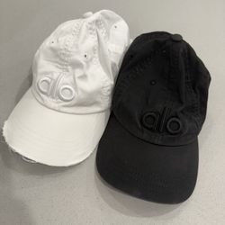 A  L  O  Hat Black And White Used