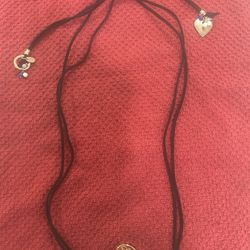 Black Velvet Chord Heart Nexklace