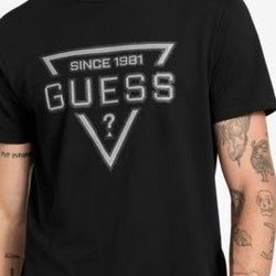 1981 BLACK SILVER GUESS T SHIRT $25