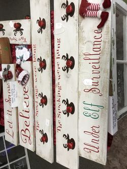 Christmas wood signs