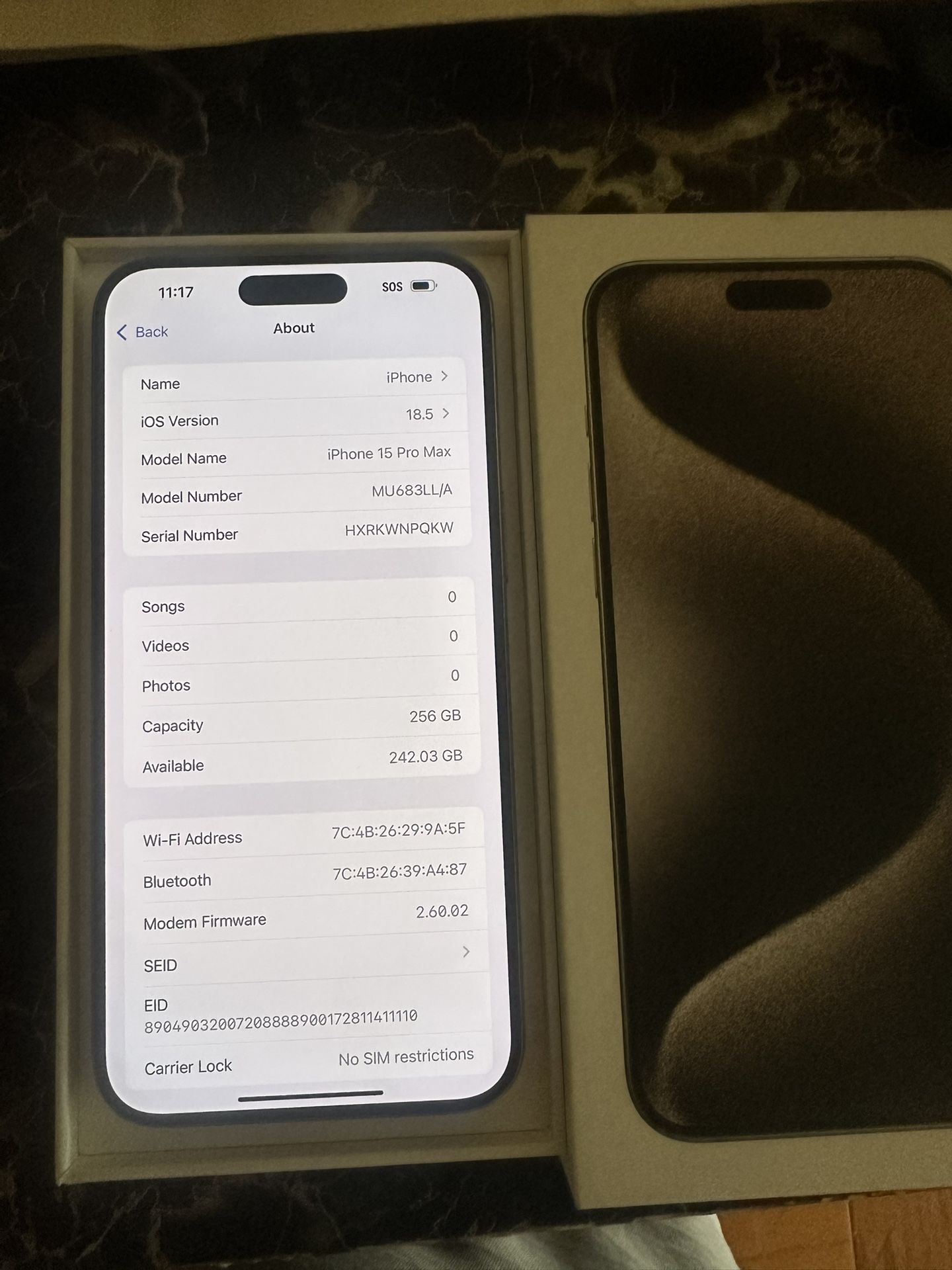 iPhone 15 Pro Max Unlocked 256gb