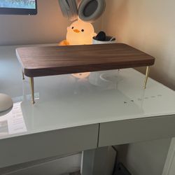Wooden Desk Monitor Shelf