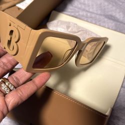 Beige Color Burberry Sunglasses