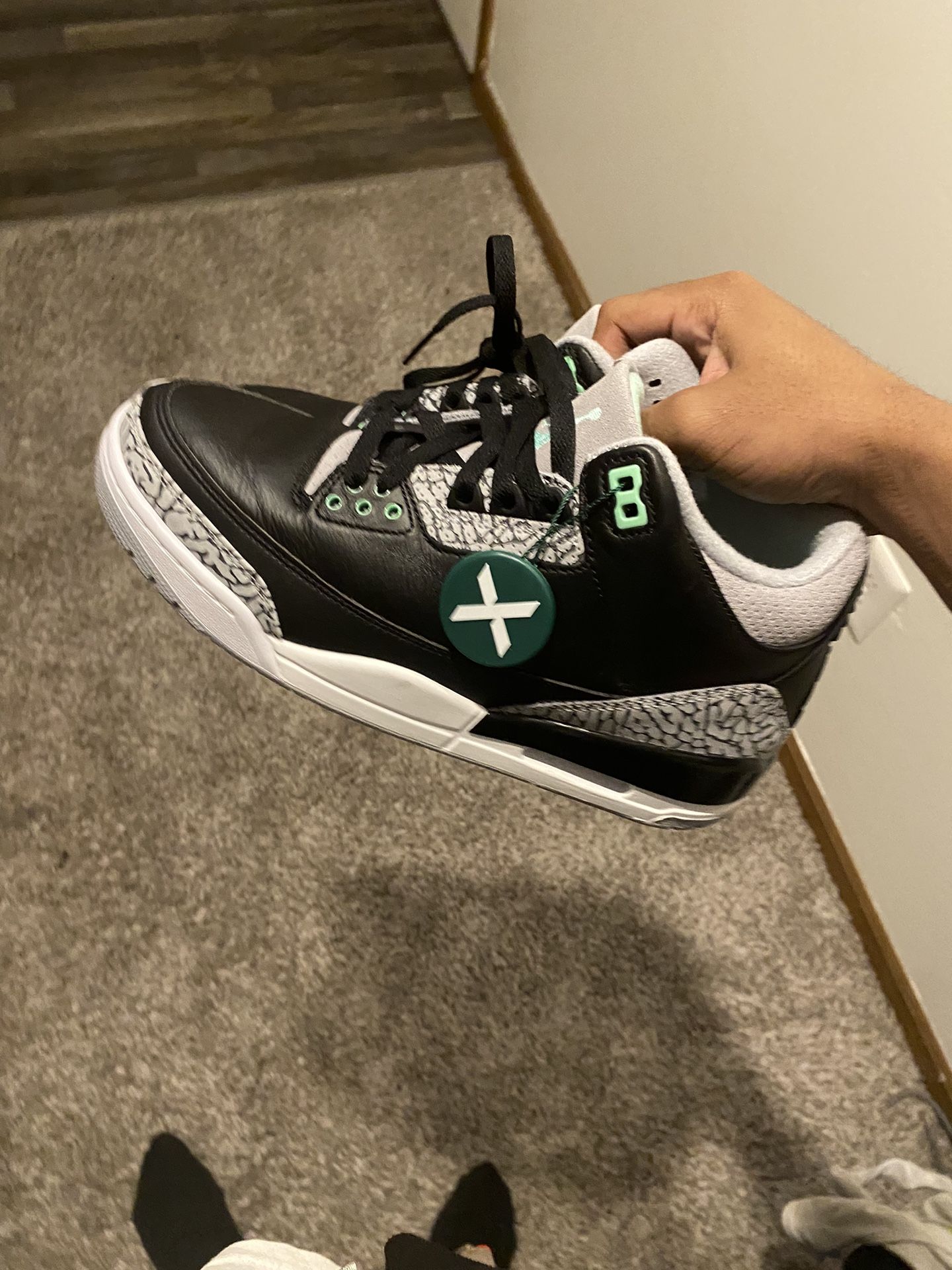 Air Jordan 3 Retro “Green Glow” Black