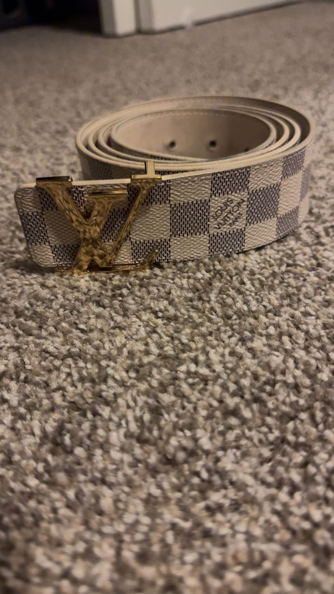 Louis Vuitton Men Belt Gold 