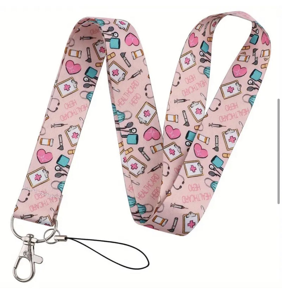 Brand New Pink Nurse Medical assistance Doctor Lanyard Keychain 