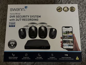 Swann Home/Business Wired DVR, 1080p Full HD Security Camera System, 8 Channels