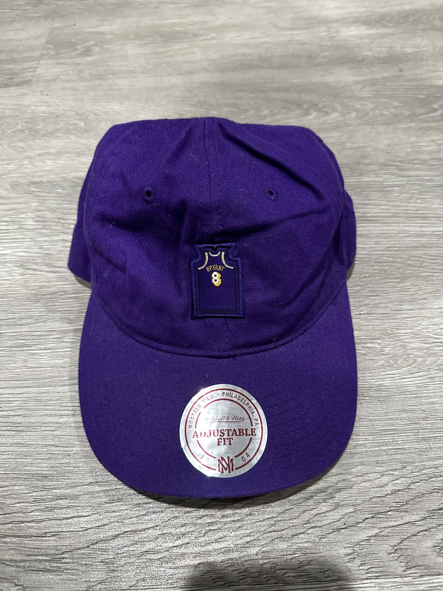 Kobe Bryant Mitchell and Ness Hat #8 Jersey Patch Logo LA Lakers Mamba NBA Cap