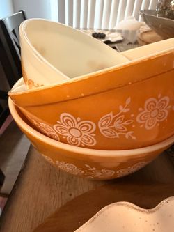 7 Vintage Colored Pyrex