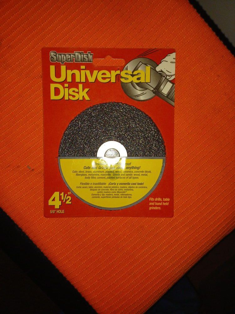 SUPER UNIVERSAL DISK 4 1/2"..5/8 HOLE