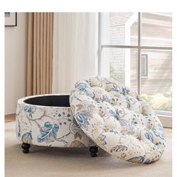 New In Box Tufted Ottoman 