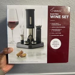 NEW Rabbit 6-Piece Electric Wine Set – Open, Serve & Preserve