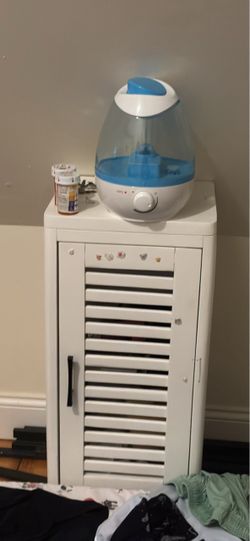 white bedside table