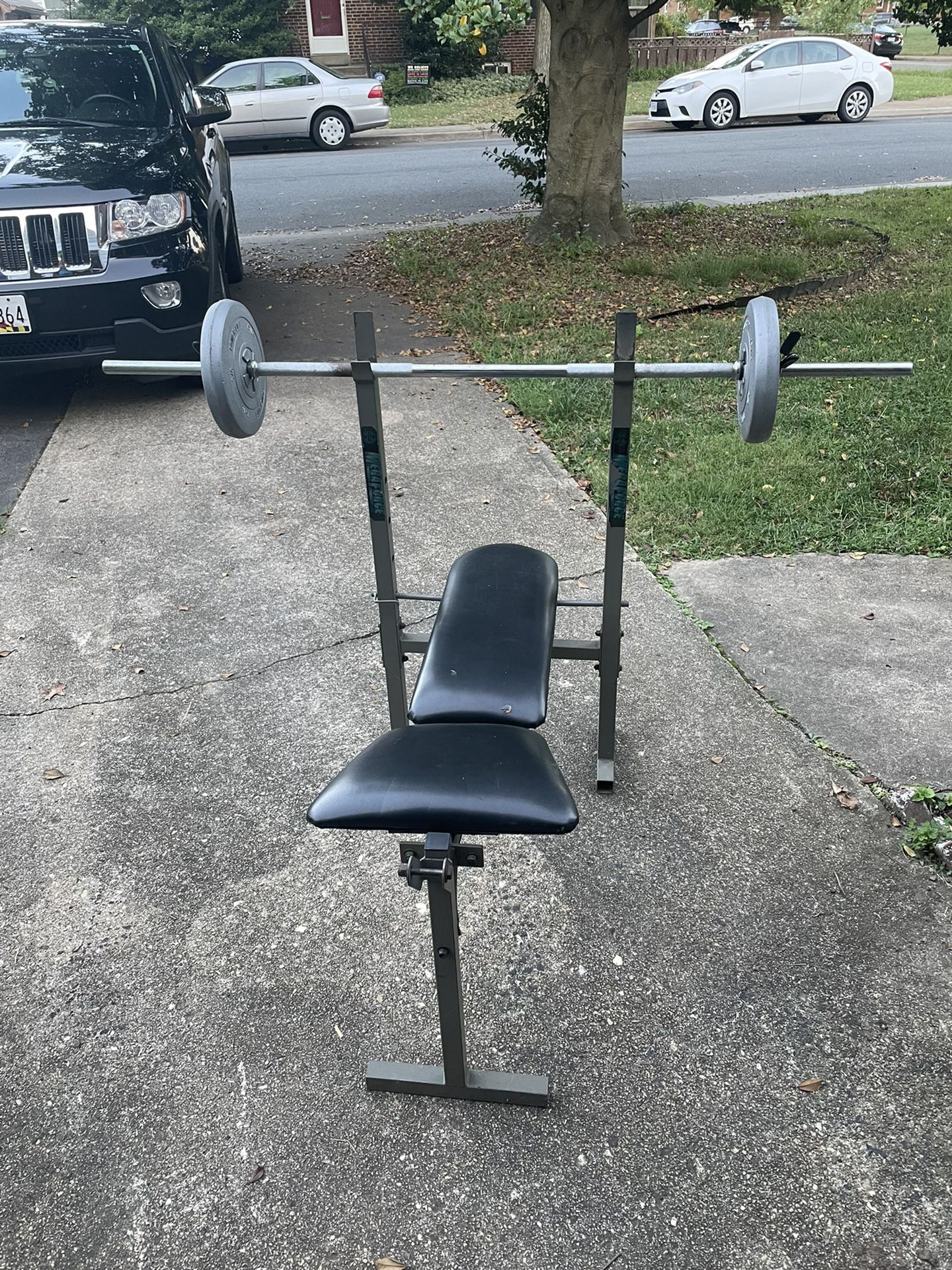 Bench Press with Bar & Plates
