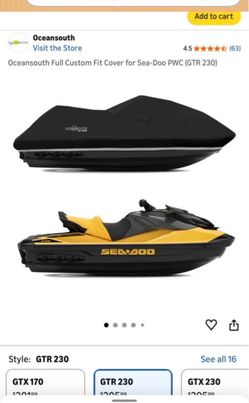 Oceansouth Full Custom Fit Cover for Sea-Doo PWC (GTR 230)