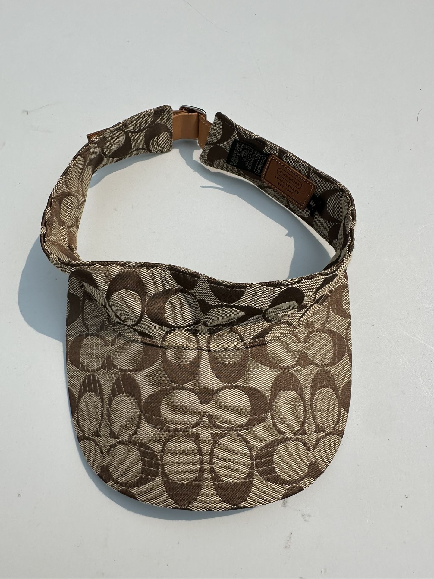 Coach Vintage Visor Khaki Tan Signature Y2K M/L