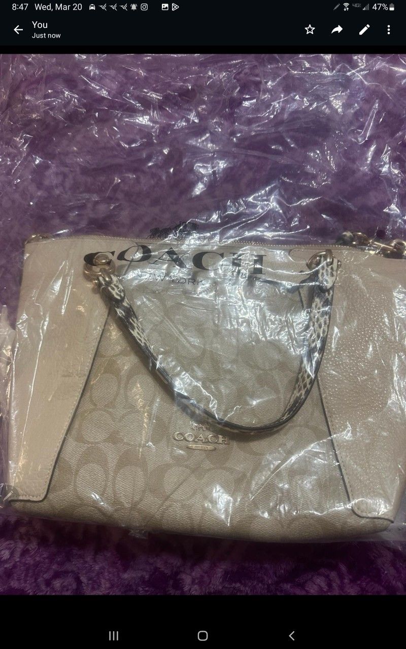 Coach Purse And Matching Wallet Authentic New Never Used Mint Condition 