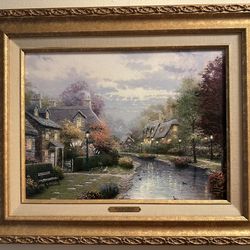 Painting Thomas Kinkade Lamplight Brooke painting -reproduction