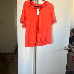 Island Breeze Tunic With Eyelet Sleeves