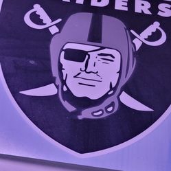 Car Decal Raiders  12" X 11" Never Installed 