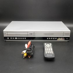 Philips VCR/DVD Player with Remote And Cable. Works Fine! 