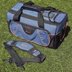 Exc+ Petrol PCCB-1N Heavy Duty Camera & Camcorder Pro Nylon Bag w/ Strap - Blue
