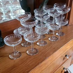 Crystal Glass Champagne Coupes