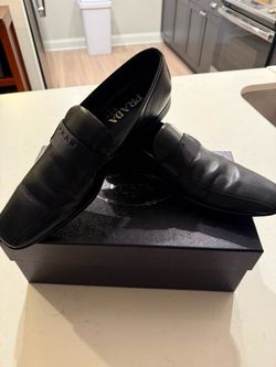 Prada Black Leather Loafers