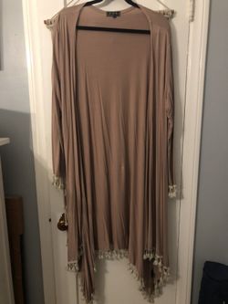 CUTE TRENDY FLOWY CARDIGAN WITH TASSELS