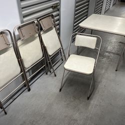 Metal Folding Table + Chairs