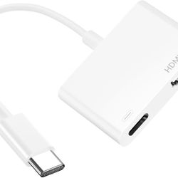 USB C to HDMI Adapter, [Apple MFi Certified] 1080P 4K@60Hz Video & Audio Sync Screen Converter Digital AV Adapter Compatible with iPhone 16/16Plus/16 