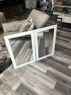 Mirror Wood Doors Pair