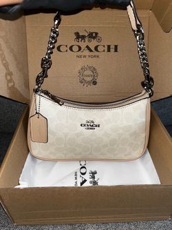 Coach Signature Shoulder Bag with Chain Strap