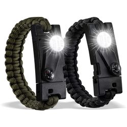 Paracord Survival Bracelet (2 Pack) 