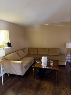 FREE Yellow L Shape Couch/Sofa (MUST ARRANGE PICK UP)