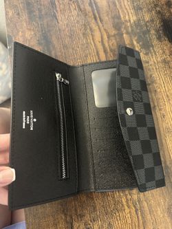 Black Checkered Wallet - L V