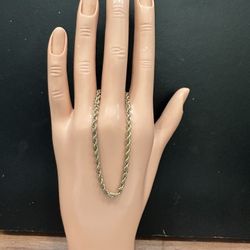 Gorgeous 10 carat yellow gold twist rope chain bracelet 1.5 g